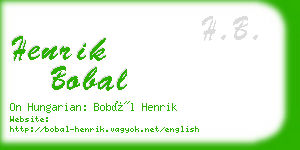 henrik bobal business card